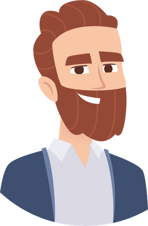 Bearded Businessman Illustration