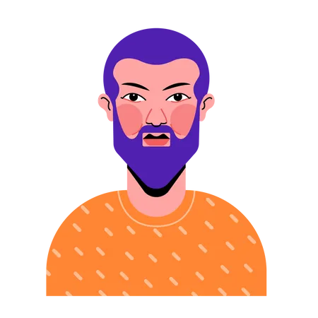 Bearded man Illustration