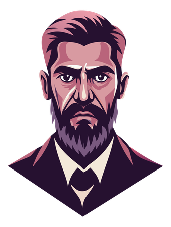 Bearded Man  Illustration