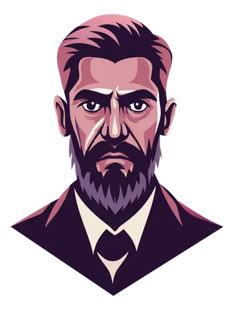 Bearded Man  Illustration