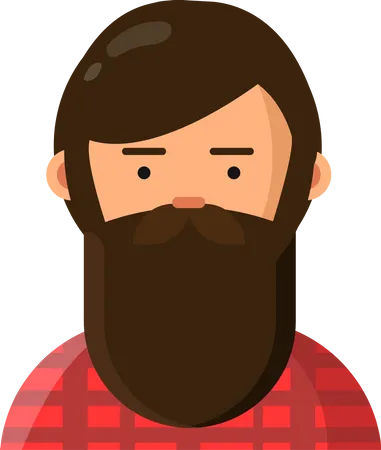 Bearded Man  Illustration