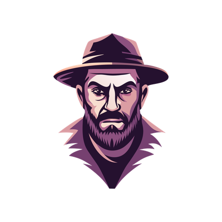 Bearded Man  Illustration