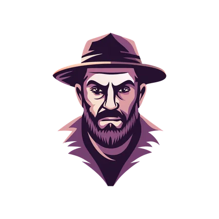 Bearded Man  Illustration