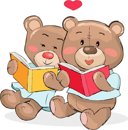 Bears Read Book  Illustration