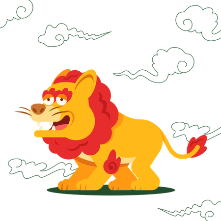 Beast Myth Lion  Illustration