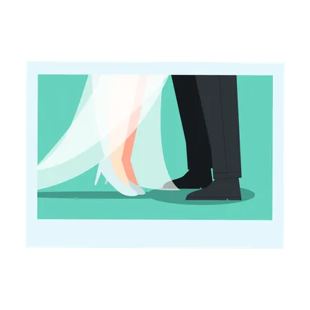 Beau couple de mariage  Illustration