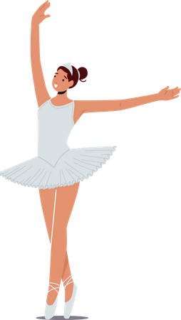 Beautiful ballet dancer performing  Illustration