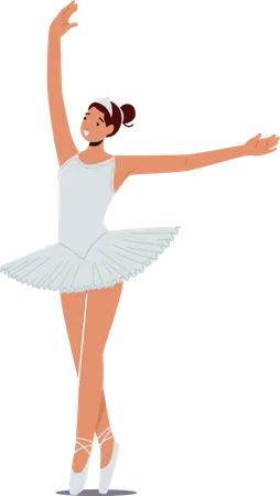 Beautiful ballet dancer performing  Illustration