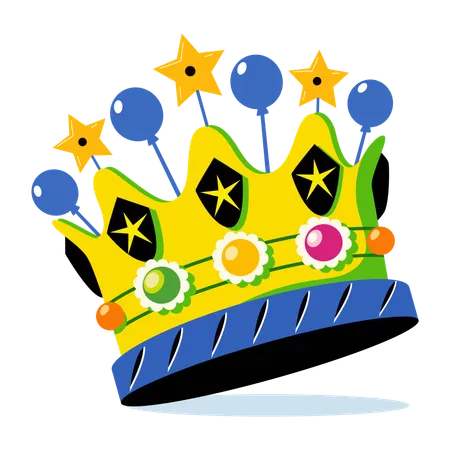 Beautiful birthday crown  Illustration