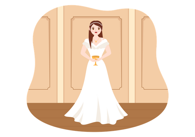 Beautiful bride Illustration