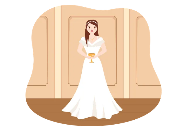 Beautiful bride Illustration