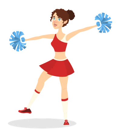Beautiful Cheerleader  Illustration