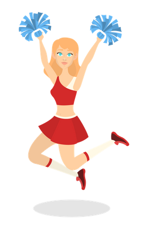 Beautiful Cheerleader  Illustration