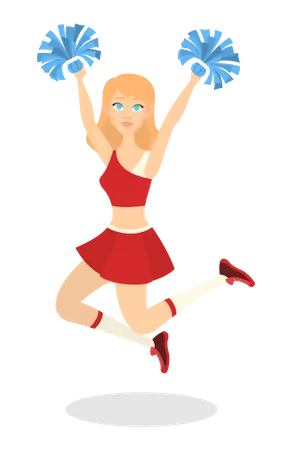 Beautiful Cheerleader  Illustration