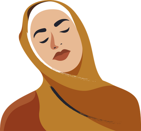 Beautiful Hijab woman Illustration