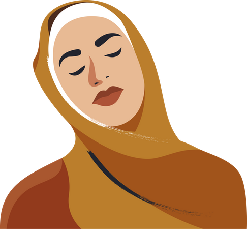 Beautiful Hijab woman  Illustration