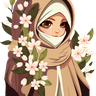 illustration beautiful muslim woman