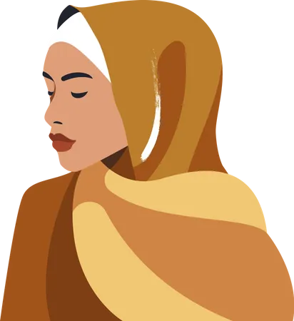 Beautiful Muslim woman  Illustration