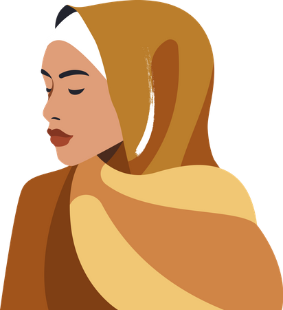 Beautiful Muslim woman  Illustration