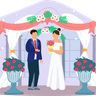 beautiful wedding illustration svg