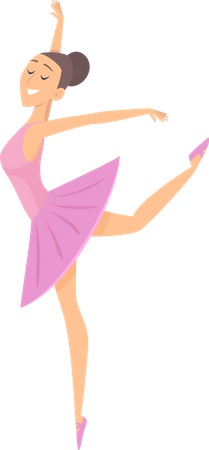 Beautiful woman doing ballet dance  Illustration