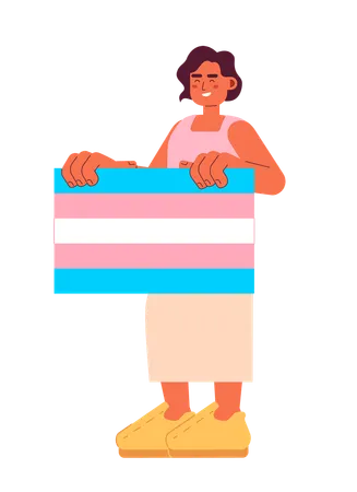 Beautiful woman support transgender community  Illustration