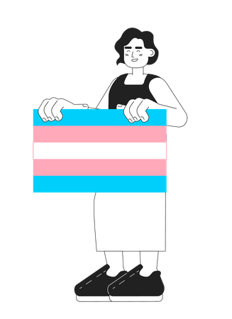 Beautiful woman support transgender community  Illustration