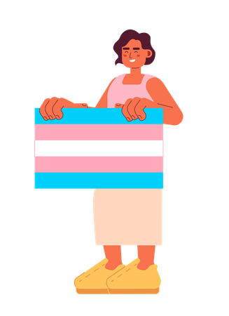 Beautiful woman support transgender community  Illustration