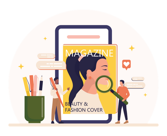 Beauty and Fashion Magazine  Illustration