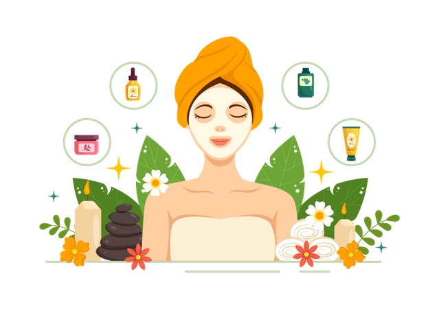 Beauty and Health Illustration  Illustration