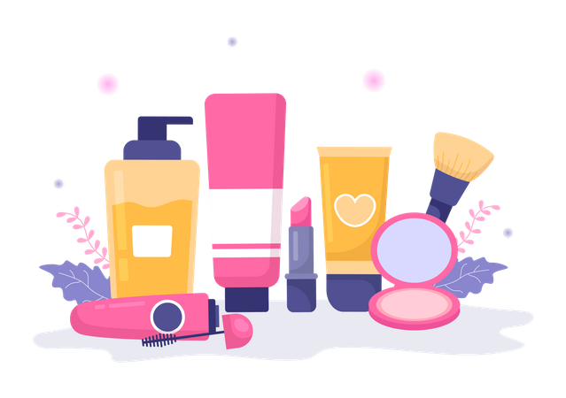 Beauty and Make up School Illustration  Illustration