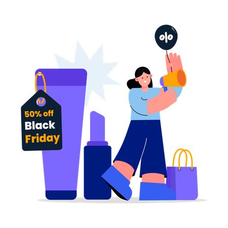 Beauty Black Friday Discount  Illustration