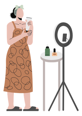 Beauty blogger  Illustration