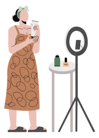 Beauty blogger  Illustration