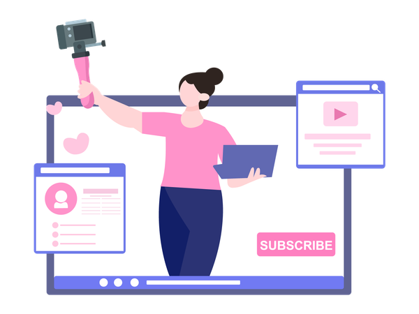 Beauty Content Creator  Illustration