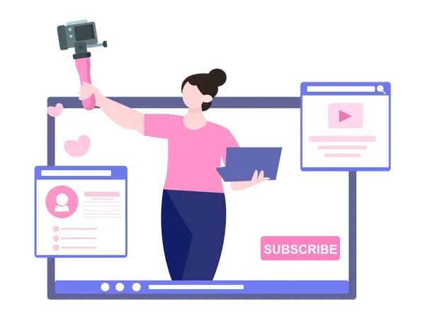 Beauty Content Creator  Illustration