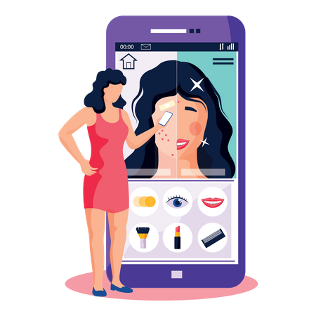 Beauty Enhancer App Illustration