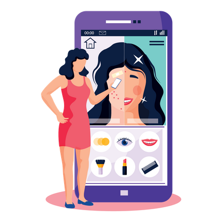 Beauty Enhancer App  Illustration