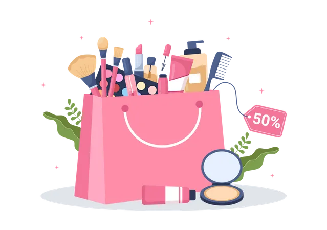 Beauty Product Sale Illustration