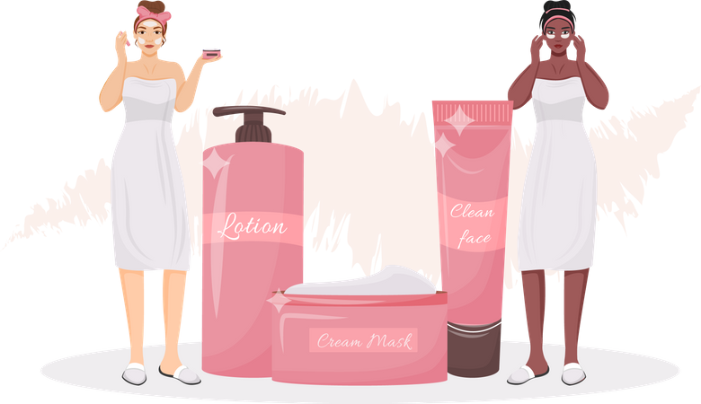 Beauty products promotion  Illustration