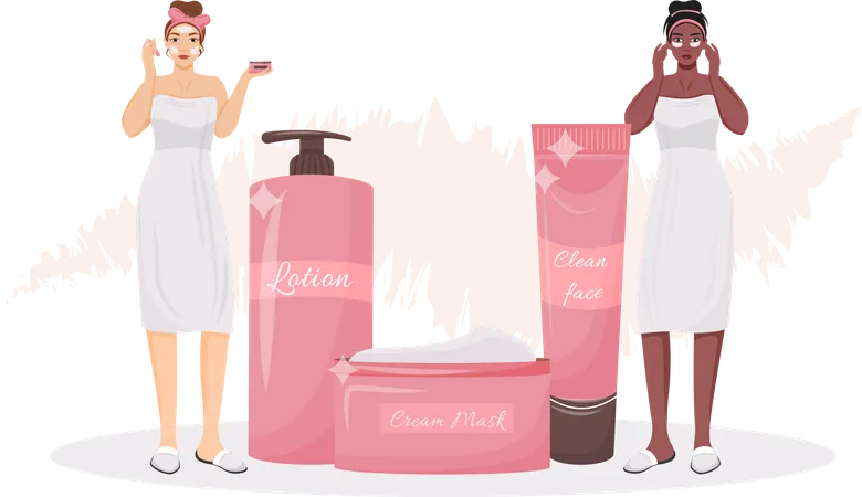 Beauty products promotion  Illustration