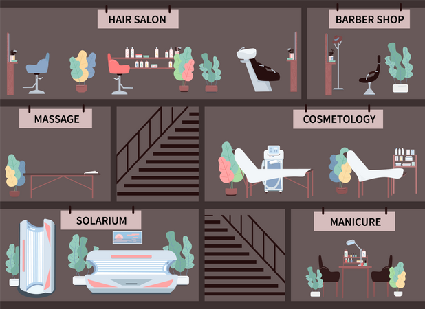 Beauty salon equipment  Illustration
