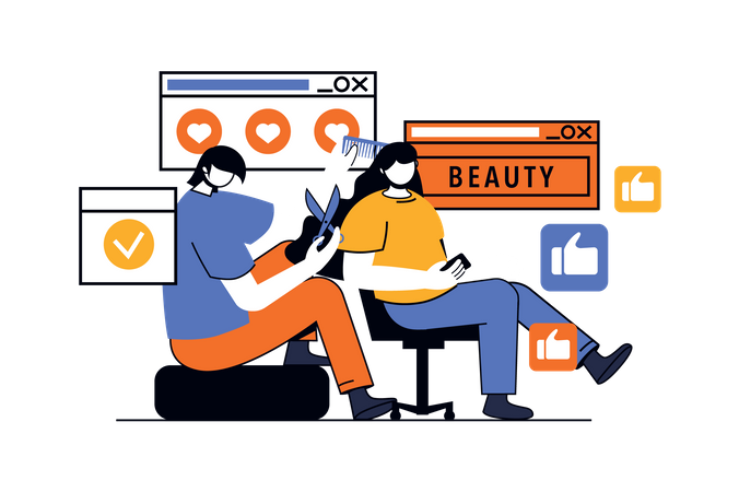 Beauty salon  Illustration