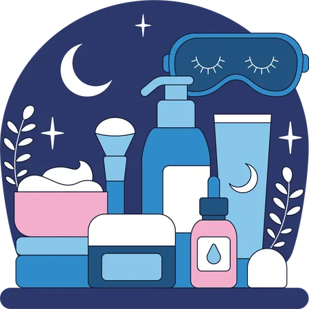 Beauty treatment products  Illustration