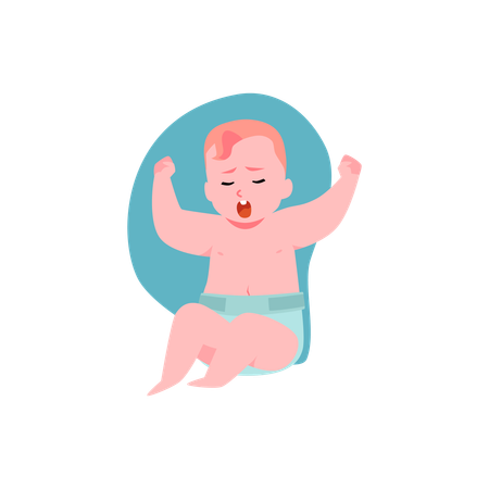 Bébé qui pleure  Illustration