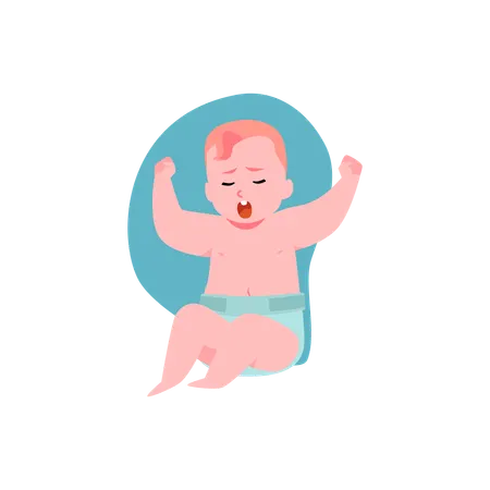Bébé qui pleure  Illustration