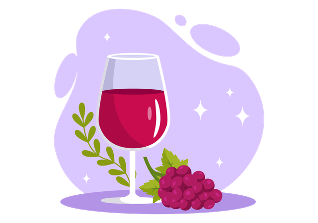 Dia de beber vinho  Ilustração