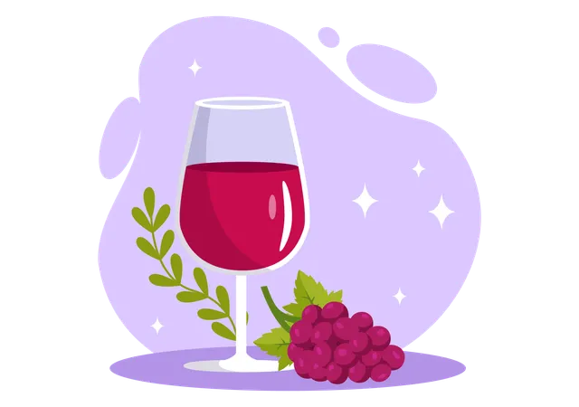 Dia de beber vinho  Ilustração