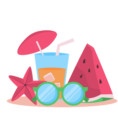 Bebida de verano  Ilustración