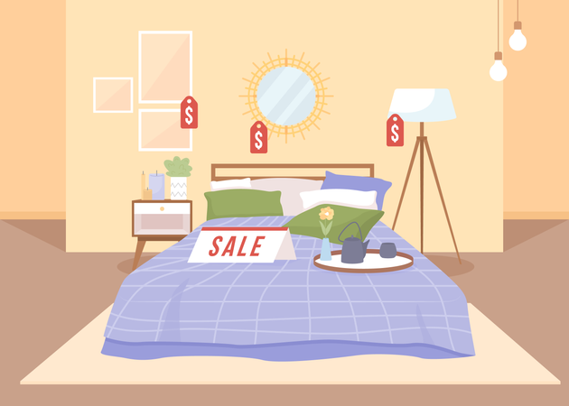 Bed sale  Illustration